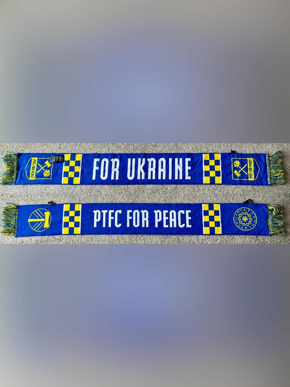 Portland Timbers / Thorns PTFC For Peace For Ukraine Soccer Scarf